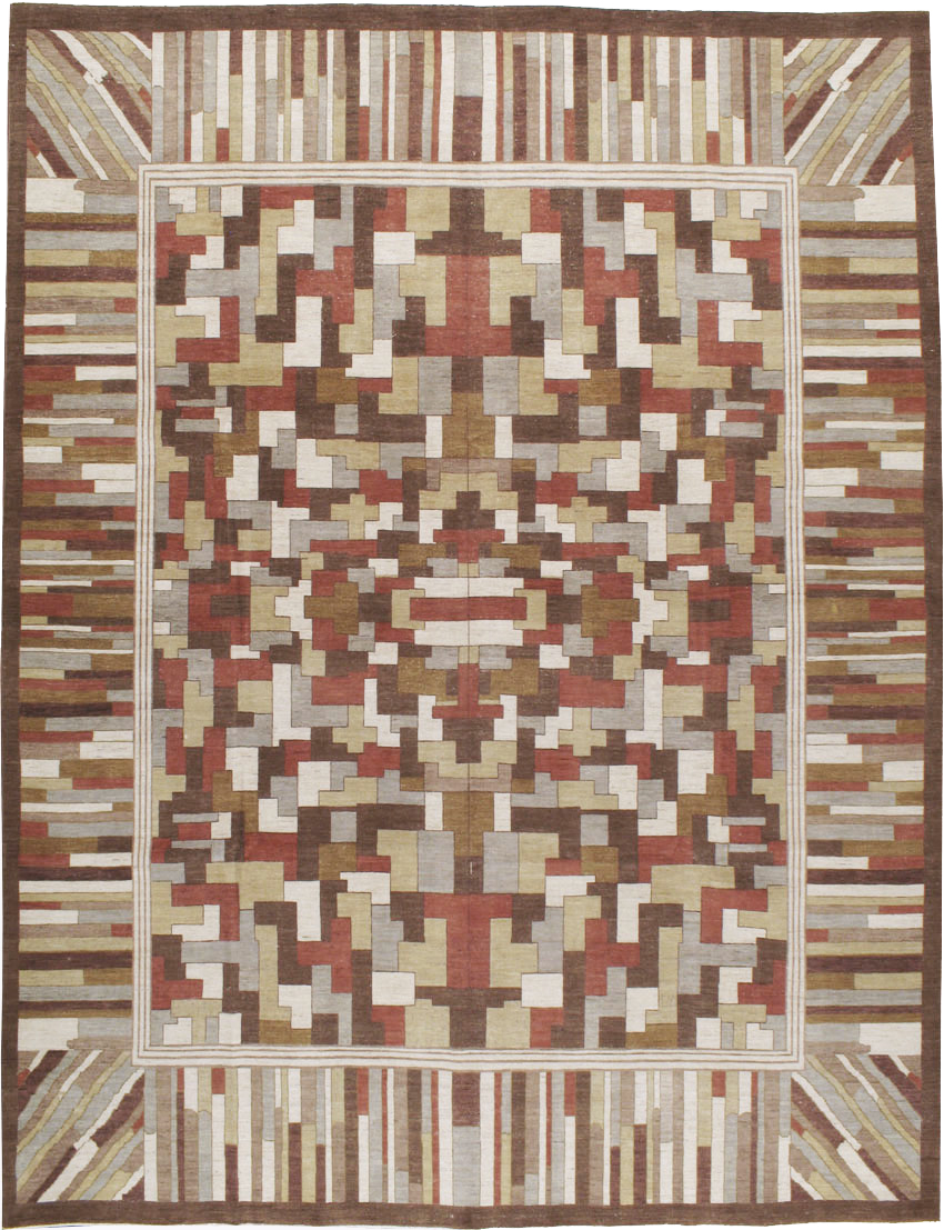 Modernist Persian Tabriz  Carpet, No.17508 - Galerie Shabab