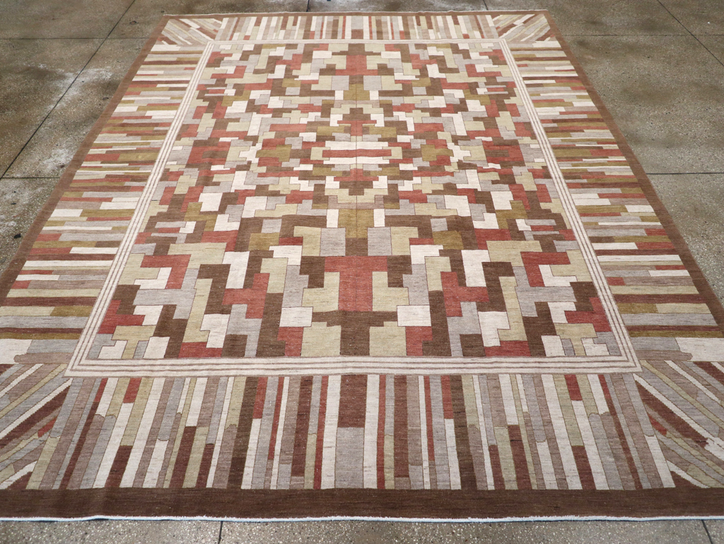 Modernist Persian Tabriz  Carpet, No.17508 - Galerie Shabab