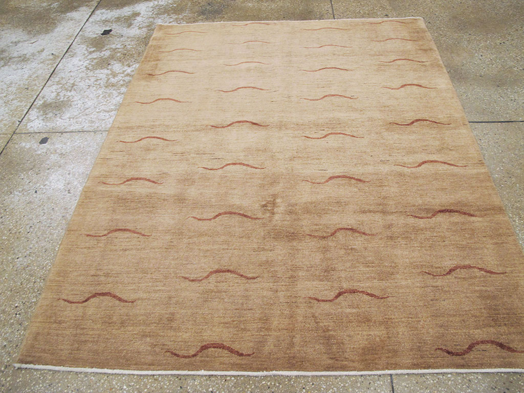 Modernist Persian Tabriz Rug, No.17509 - Galerie Shabab