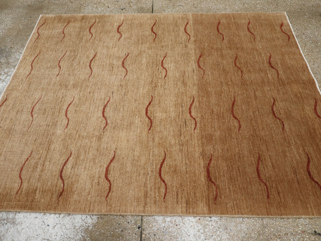 Modernist Persian Tabriz Rug, No.17509 - Galerie Shabab