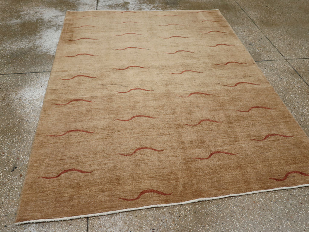 Modernist Persian Tabriz Rug, No.17509 - Galerie Shabab