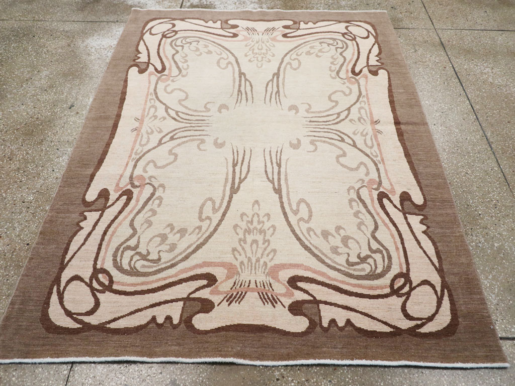 Modernist Persian Tabriz Rug, No.17516 - Galerie Shabab