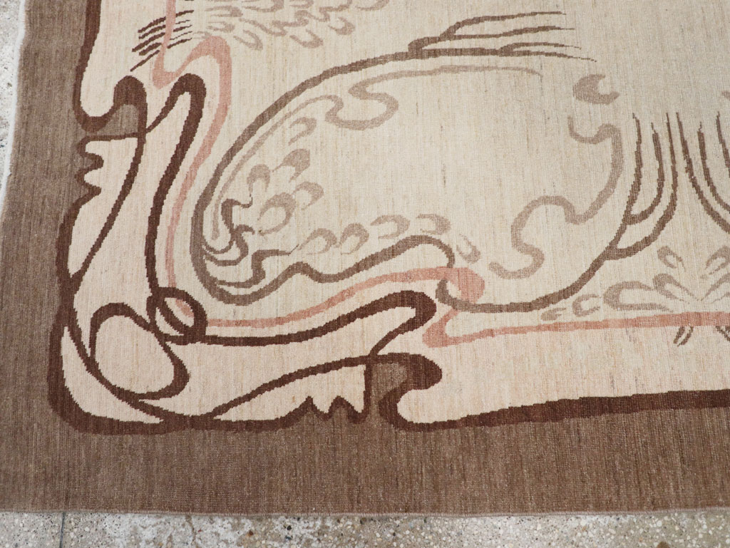 Modernist Persian Tabriz Rug, No.17516 - Galerie Shabab