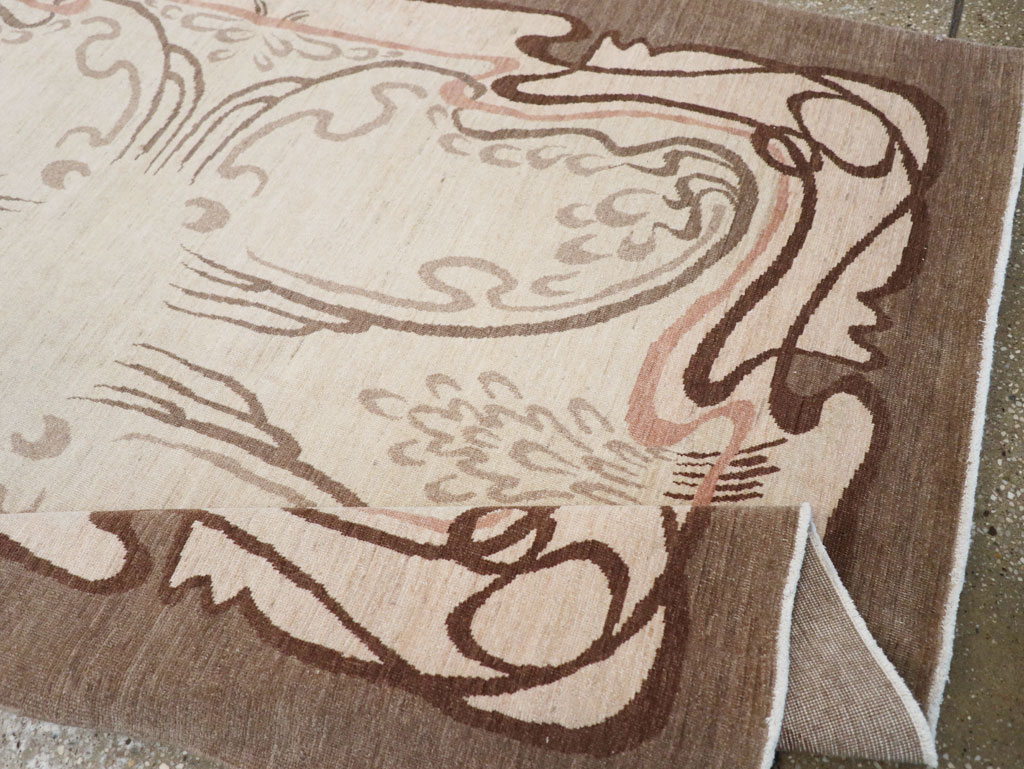 Modernist Persian Tabriz Rug, No.17516 - Galerie Shabab