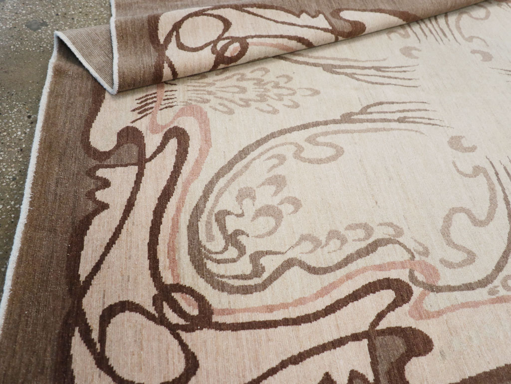 Modernist Persian Tabriz Rug, No.17516 - Galerie Shabab