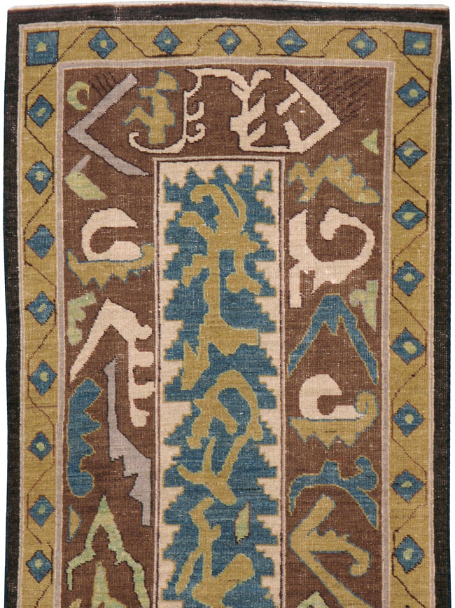 Modernist Persian Tabriz Runner, No.17517 - Galerie Shabab