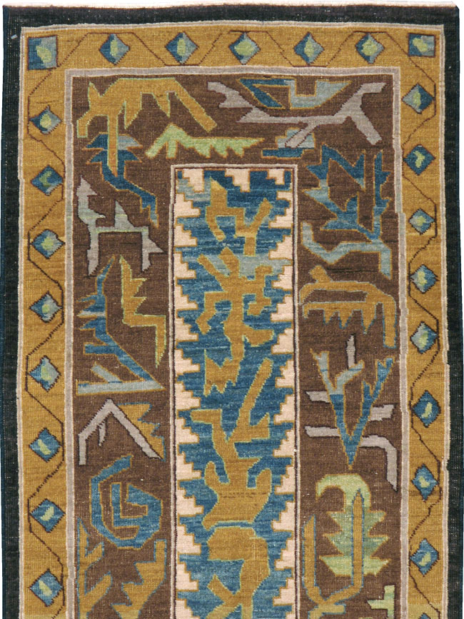 Modernist Persian Tabriz Runner, No.17517 - Galerie Shabab