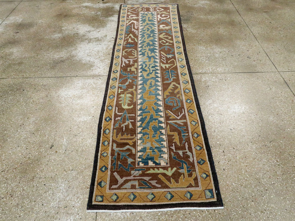 Modernist Persian Tabriz Runner, No.17517 - Galerie Shabab