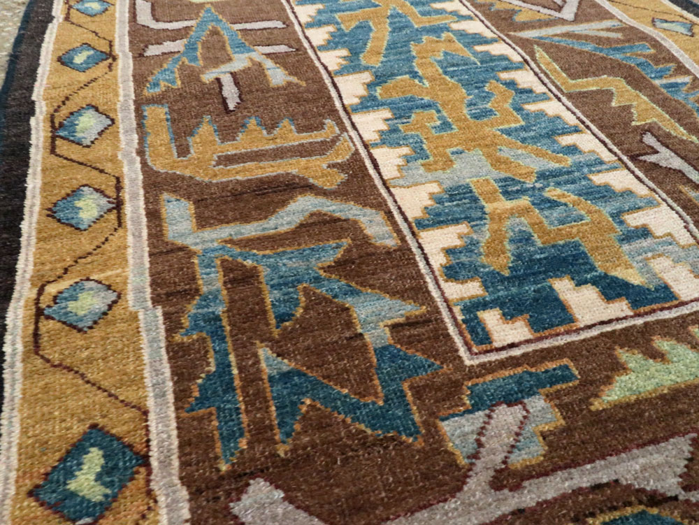 Modernist Persian Tabriz Runner, No.17517 - Galerie Shabab