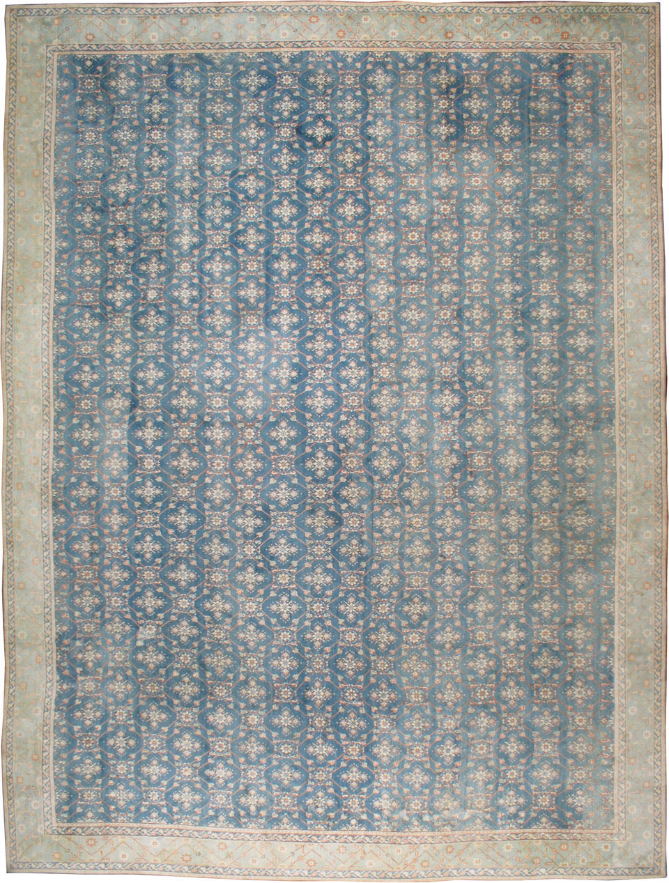 Vintage Indian Cotton Agra Carpet, No.17554 - Galerie Shabab