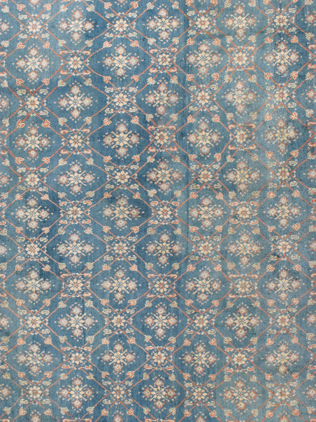 Vintage Indian Cotton Agra Carpet, No.17554 - Galerie Shabab