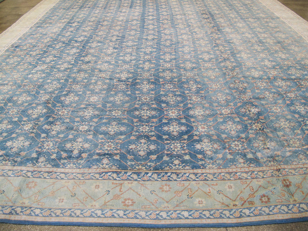Vintage Indian Cotton Agra Carpet, No.17554 - Galerie Shabab