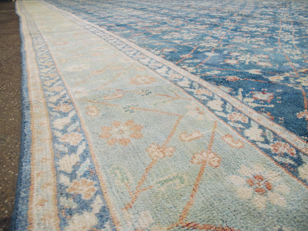 Vintage Indian Cotton Agra Carpet, No.17554 - Galerie Shabab