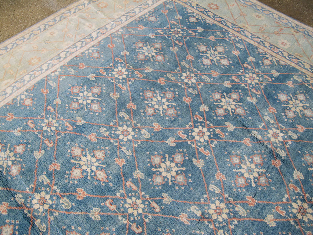 Vintage Indian Cotton Agra Carpet, No.17554 - Galerie Shabab