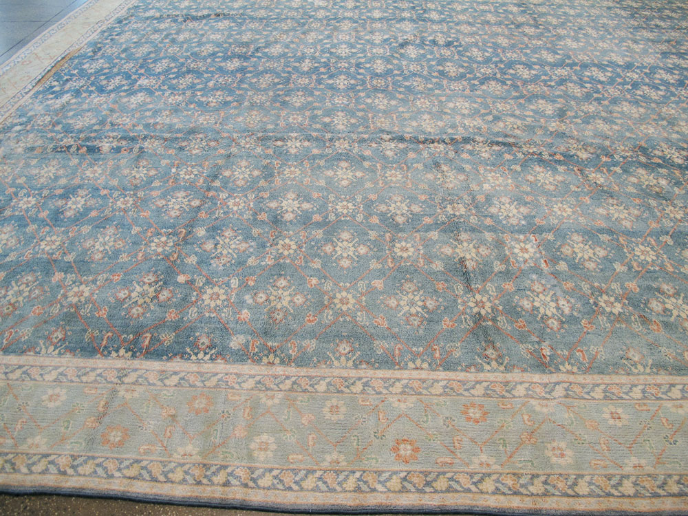 Vintage Indian Cotton Agra Carpet, No.17554 - Galerie Shabab