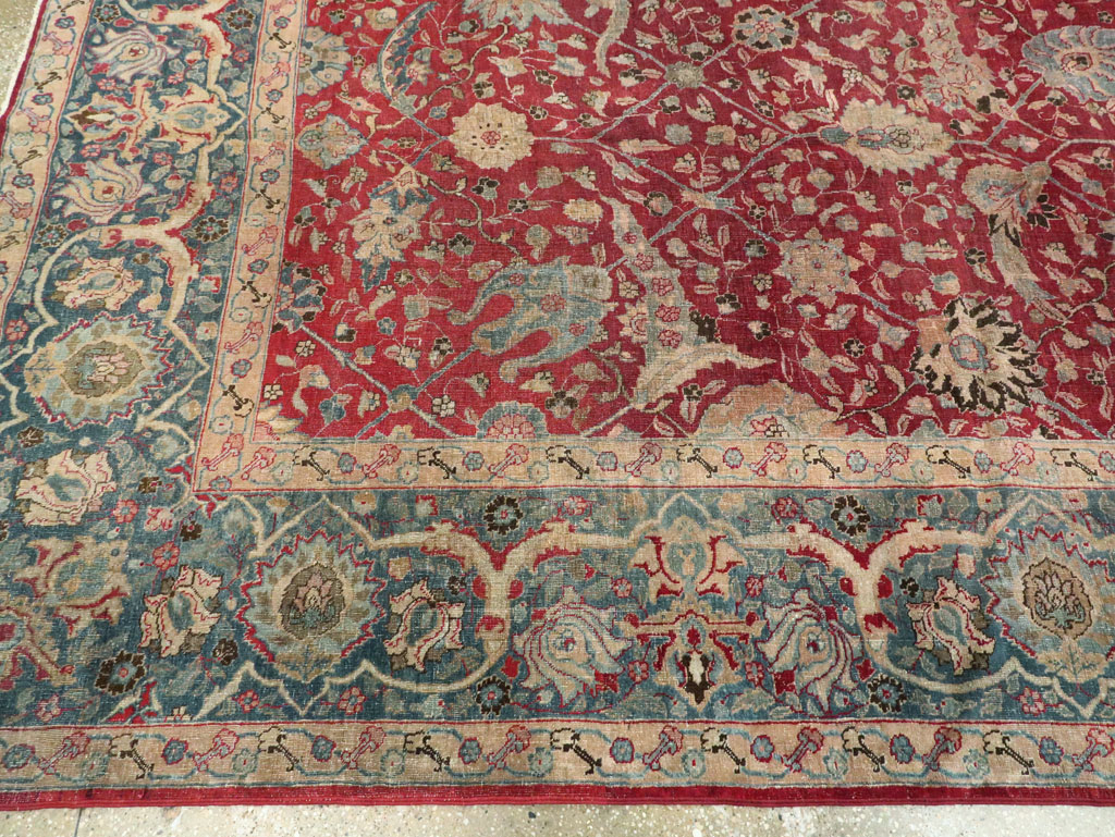 Antique Persian Tabriz Carpet, No.17609 - Galerie Shabab