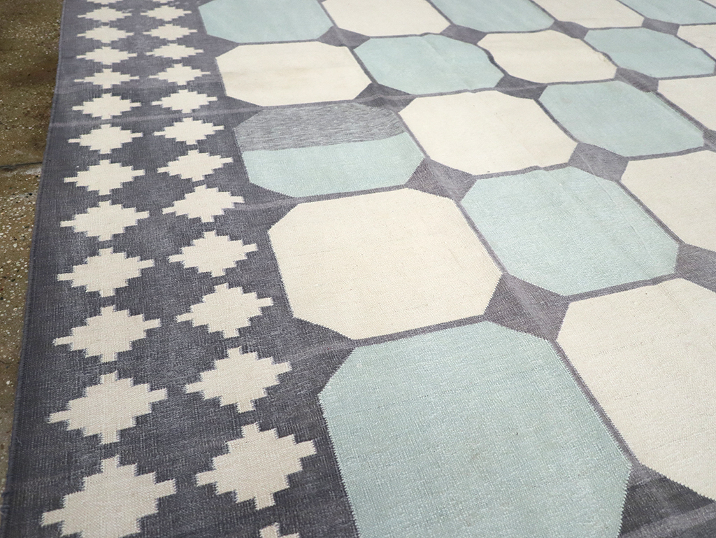 Flat-weave Indian Dhurrie, No.17633 - Galerie Shabab