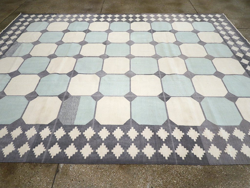 Flat-weave Indian Dhurrie, No.17633 - Galerie Shabab