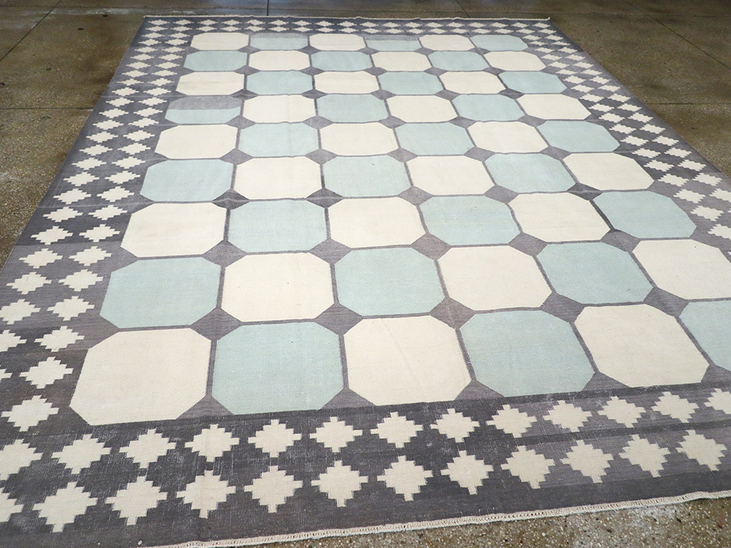 Flat-weave Indian Dhurrie, No.17633 - Galerie Shabab