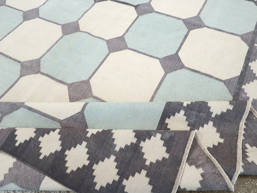 Flat-weave Indian Dhurrie, No.17633 - Galerie Shabab