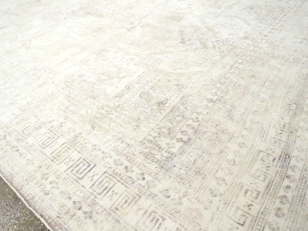 Vintage Cotton Agra Carpet, No.17643 - Galerie Shabab