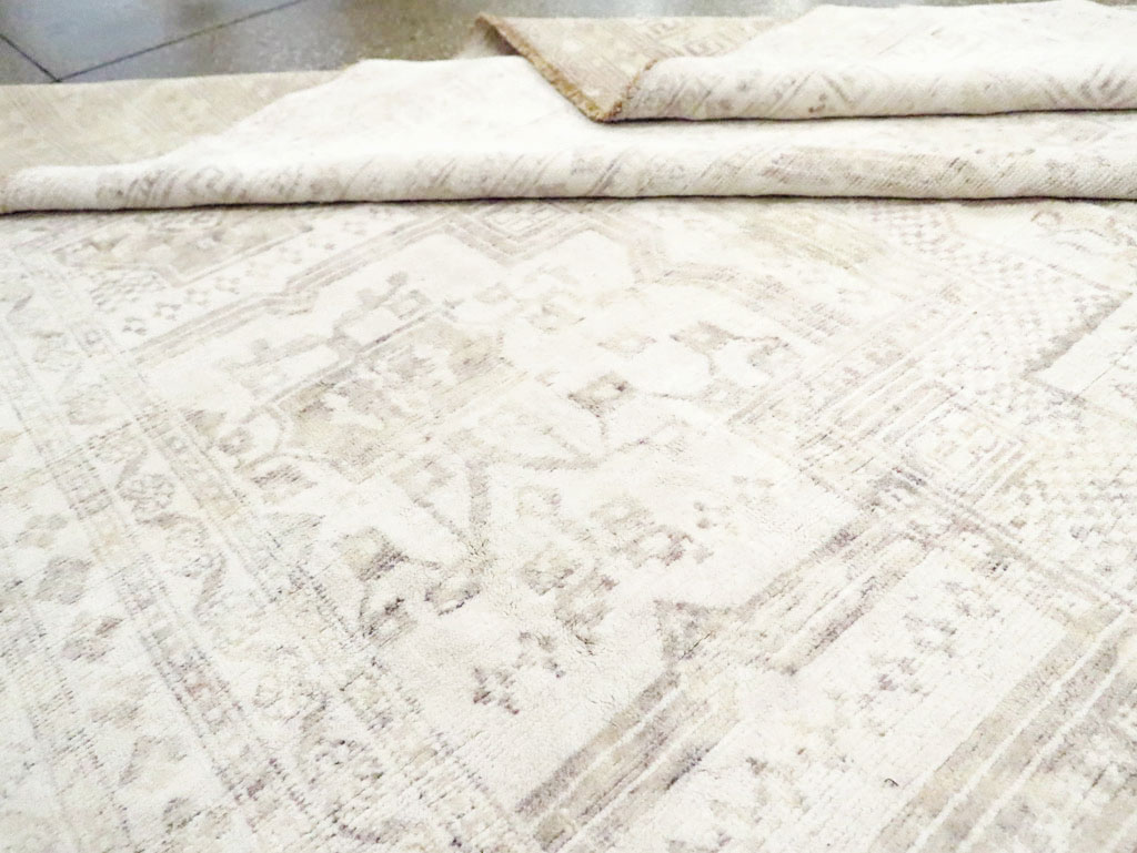 Vintage Cotton Agra Carpet, No.17643 - Galerie Shabab