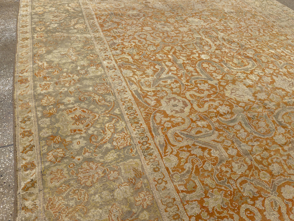 Vintage Turkish Oushak Room Size Carpet, No.17645 - Galerie Shabab