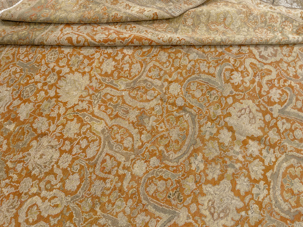 Vintage Turkish Oushak Room Size Carpet, No.17645 - Galerie Shabab