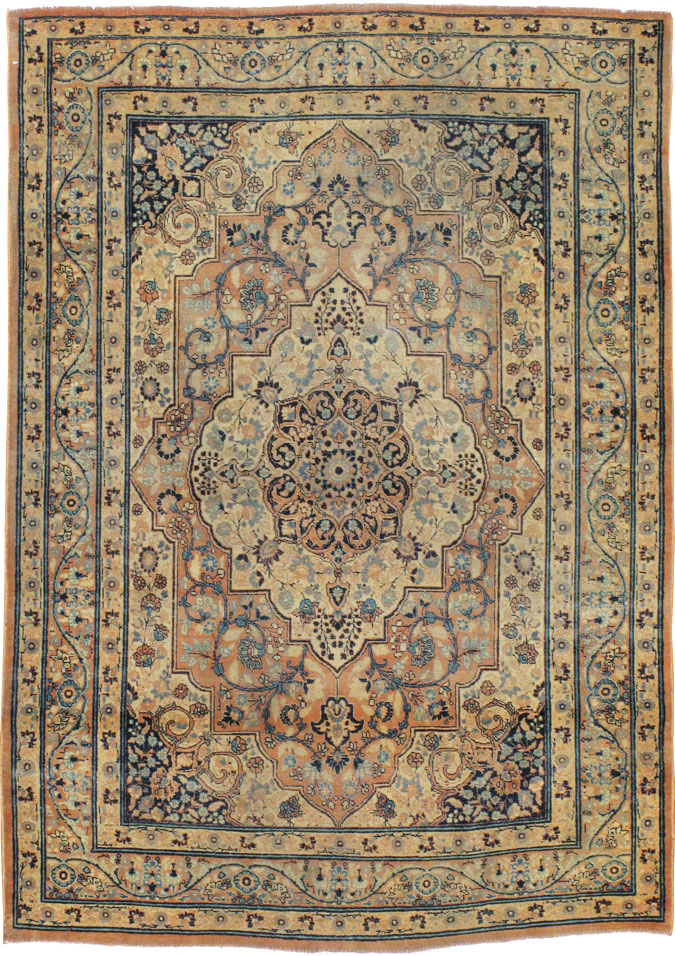 Antique Persian Tabriz Hagi Jalili Rug, No.17655 - Galerie Shabab