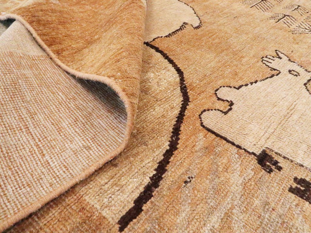 Vintage East Turkestan Khotan Pictorial Rug, No.17658 - Galerie Shabab