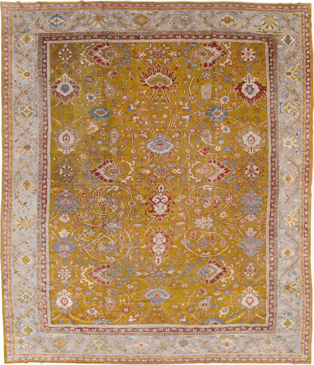 Antique Persian Sultanabad Large Room Size Carpet, No.17668 - Galerie Shabab