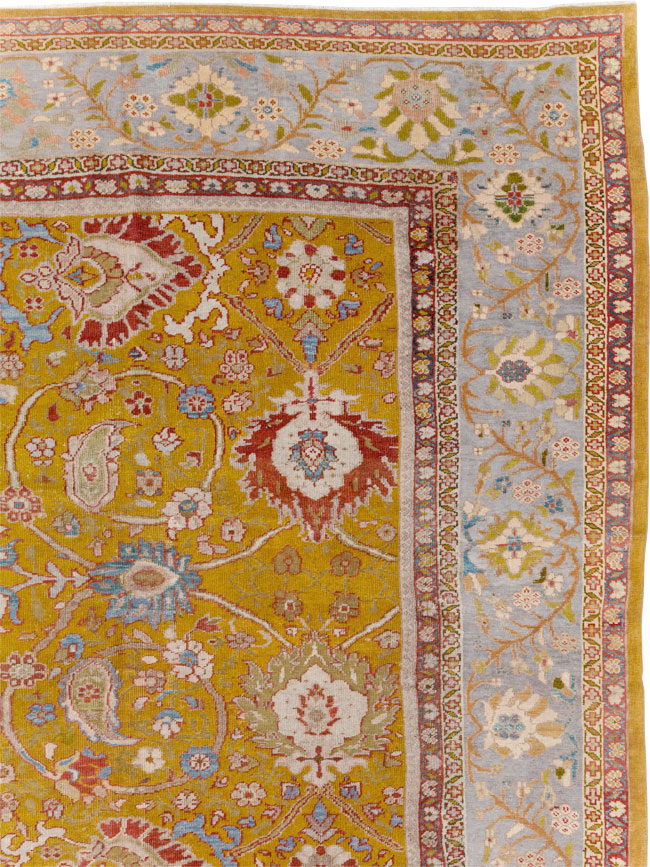 Antique Persian Sultanabad Large Room Size Carpet, No.17668 - Galerie Shabab
