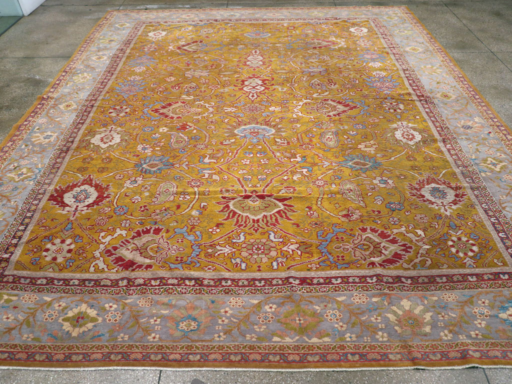 Antique Persian Sultanabad Large Room Size Carpet, No.17668 - Galerie Shabab