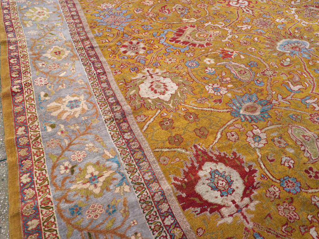 Antique Persian Sultanabad Large Room Size Carpet, No.17668 - Galerie Shabab