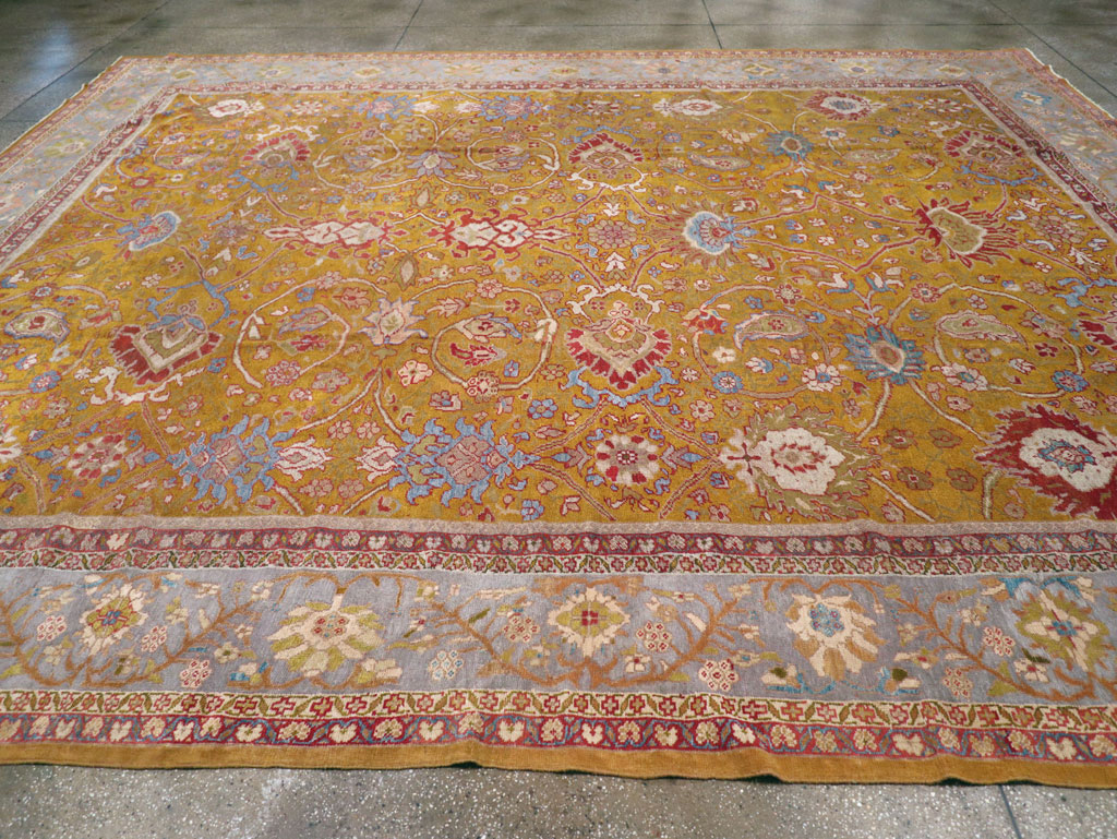 Antique Persian Sultanabad Large Room Size Carpet, No.17668 - Galerie Shabab