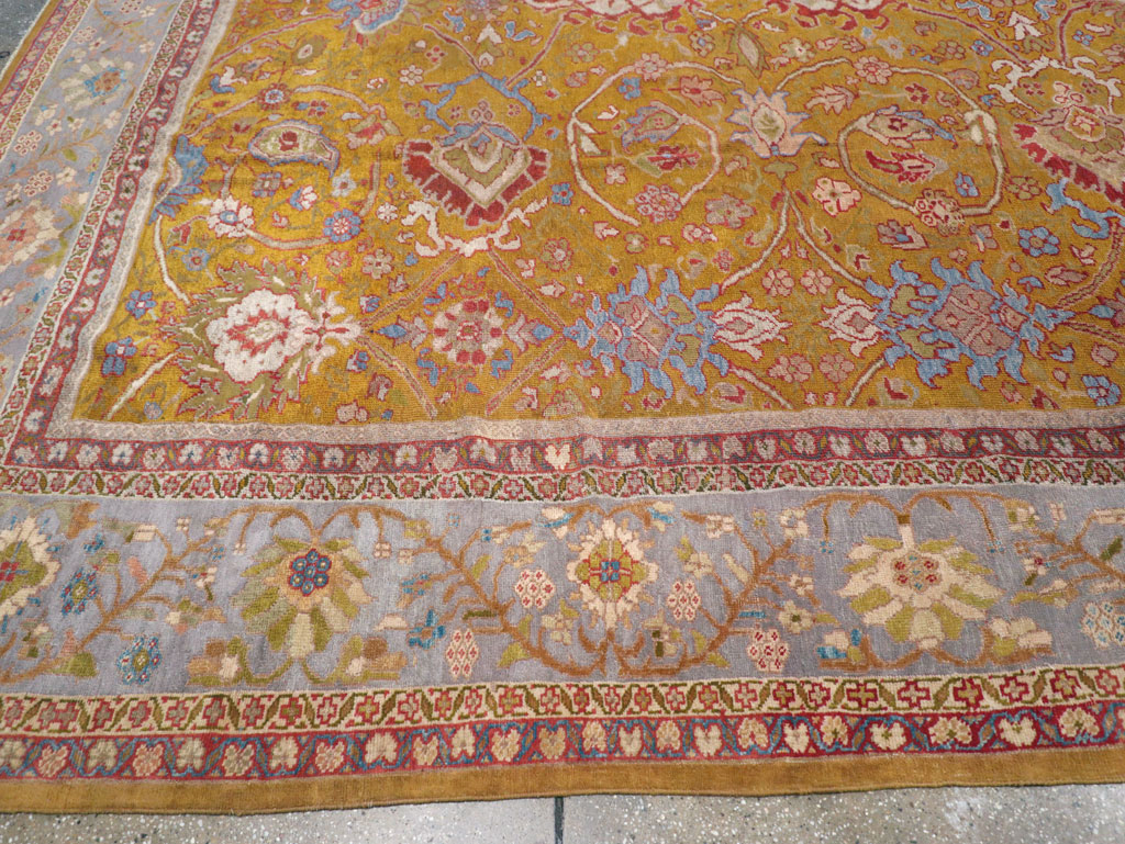 Antique Persian Sultanabad Large Room Size Carpet, No.17668 - Galerie Shabab