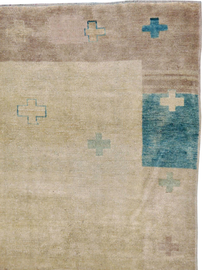 Vintage Turkish Anatolian Deco Carpet, No.17675 - Galerie Shabab