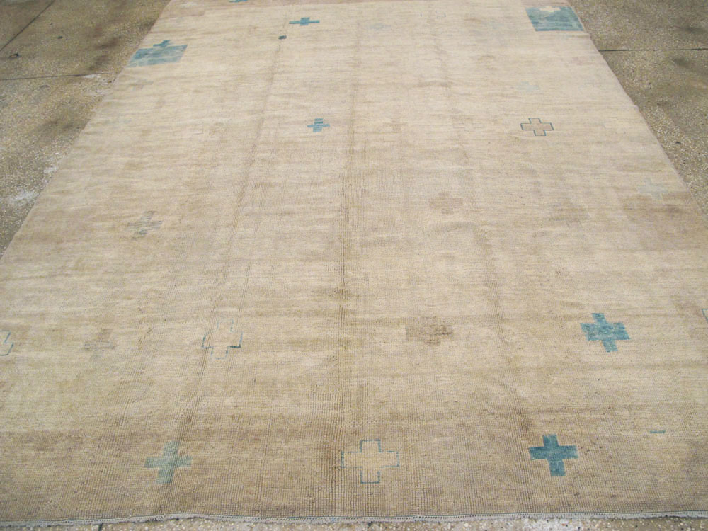 Vintage Turkish Anatolian Deco Carpet, No.17675 - Galerie Shabab