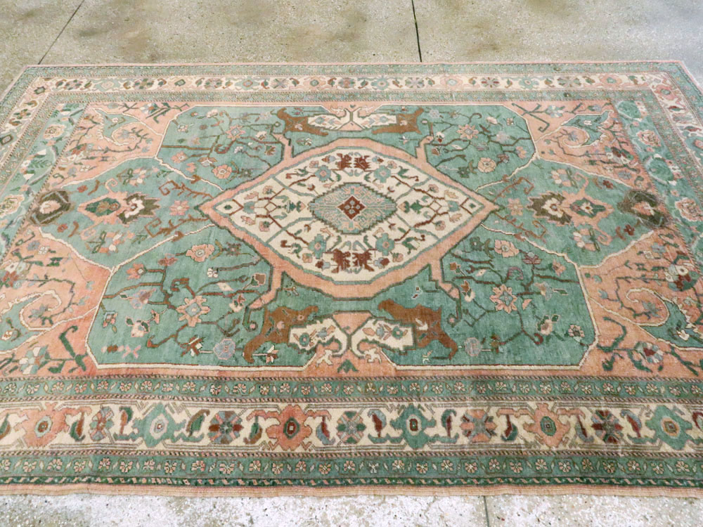 Antique Turkish Oushak Carpet, No.17679 - Galerie Shabab