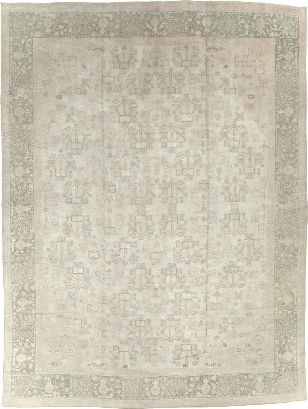 Antique Turkish Oushak Carpet, No.17710 - Galerie Shabab