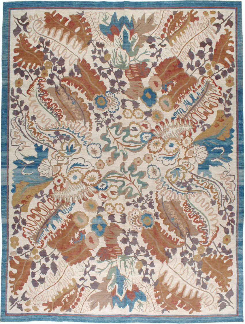 Modernist Persian Tabriz Room Size Carpet, No.17712 - Galerie Shabab