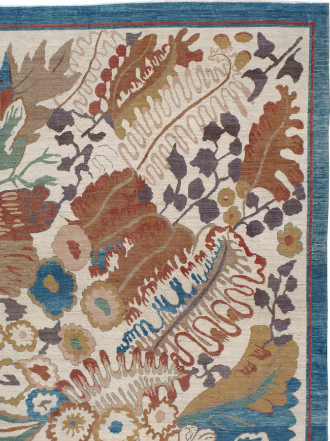 Modernist Persian Tabriz Room Size Carpet, No.17712 - Galerie Shabab