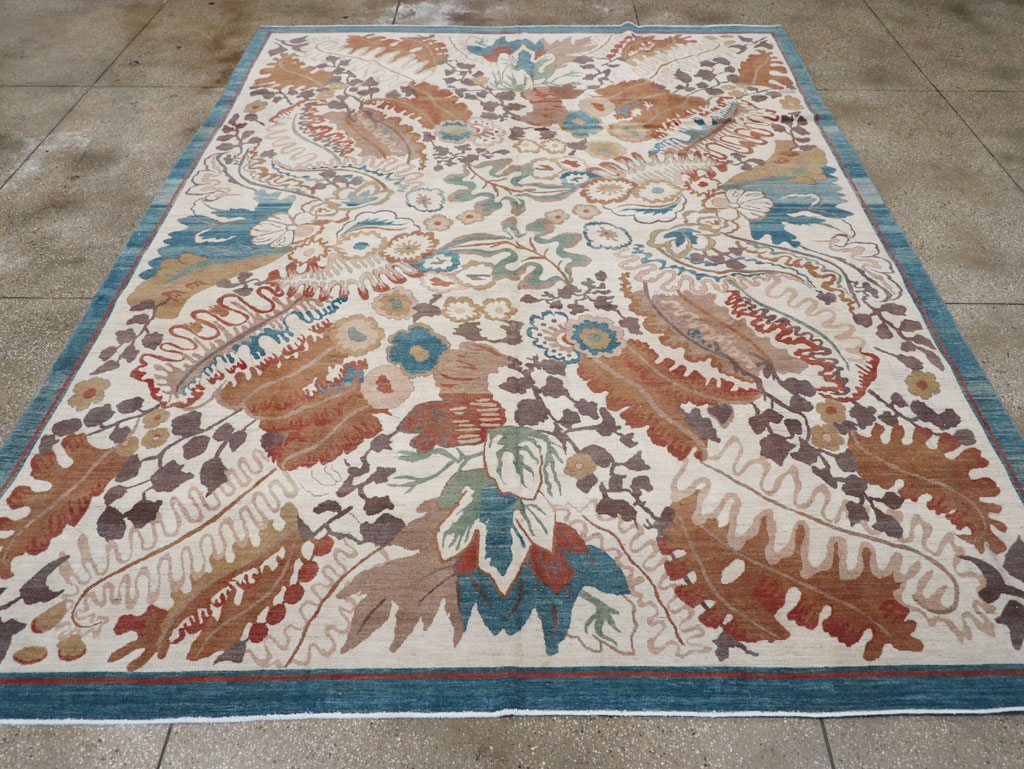Modernist Persian Tabriz Room Size Carpet, No.17712 - Galerie Shabab