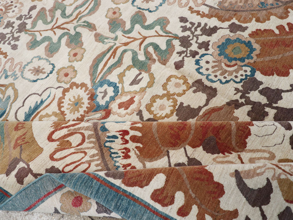 Modernist Persian Tabriz Room Size Carpet, No.17712 - Galerie Shabab