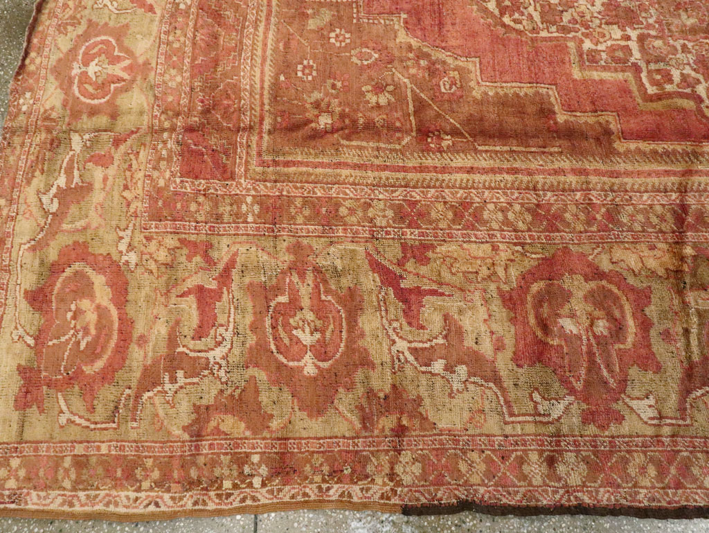 Antique Turkish Oushak Carpet, No.17739 - Galerie Shabab