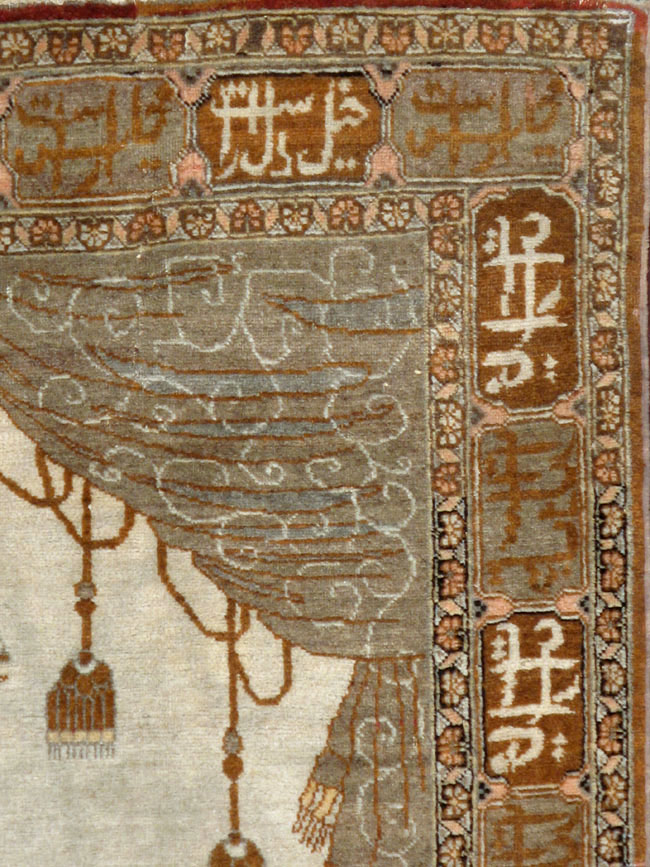 Vintage Persian Tabriz Pictorial Rug, No.17771 - Galerie Shabab