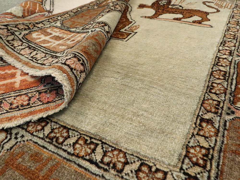 Vintage Persian Tabriz Pictorial Rug, No.17771 - Galerie Shabab