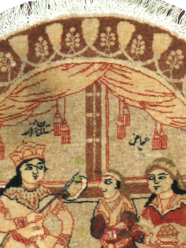 Vintage Persian Tabriz Pictorial Rug, No.17772 - Galerie Shabab