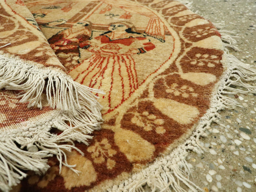 Vintage Persian Tabriz Pictorial Rug, No.17772 - Galerie Shabab