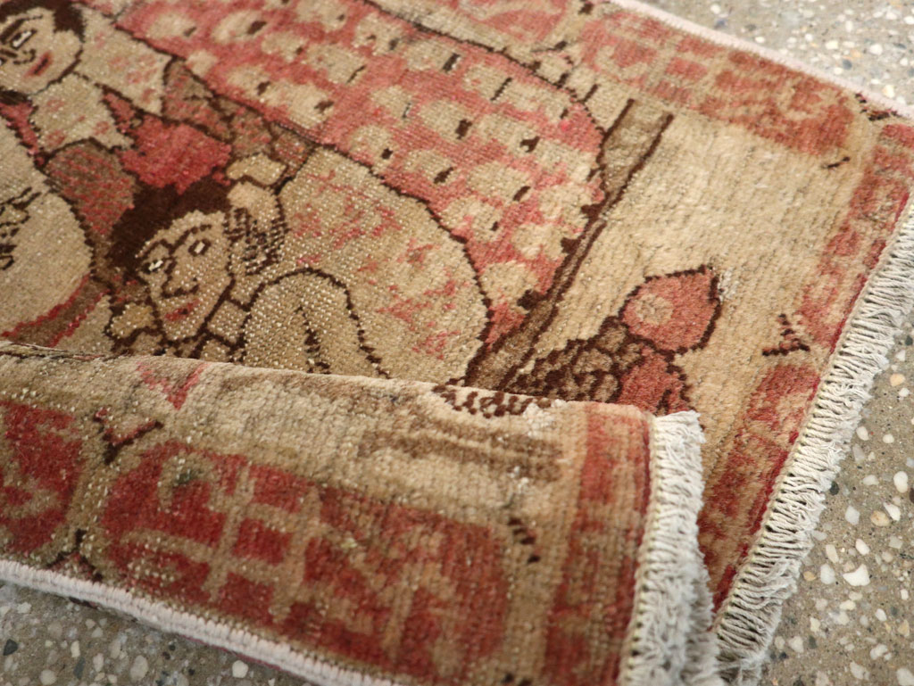 Antique Persian Tabriz Pictorial Rug, No.17773 - Galerie Shabab